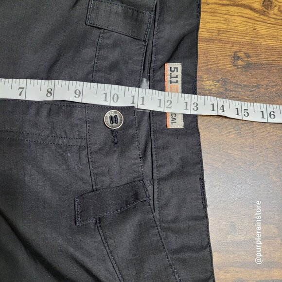 5.11 Tactical Fast Tac Cargo Pants 36x32 measures 34x31 Ripstop Leo EMT Career - Picture 9 of 12